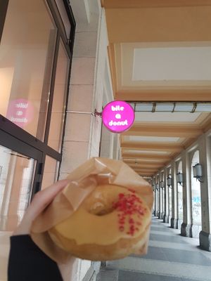 Their sign so you don't miss their little shop. at Bite a Donut - Świdnicka in Wroclaw