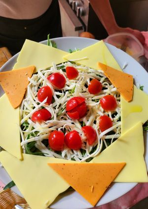 Vegan cheese plates. at PiranArt Restaurant & Gelateria & Caffeteria in Piran
