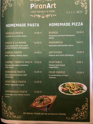 Lunch & dinner Menue   at PiranArt Restaurant & Gelateria & Caffeteria in Piran