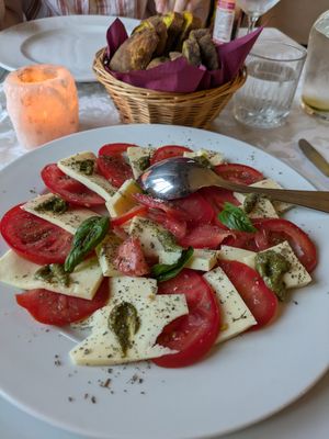 caprese salad! at PiranArt Restaurant & Gelateria & Caffeteria in Piran