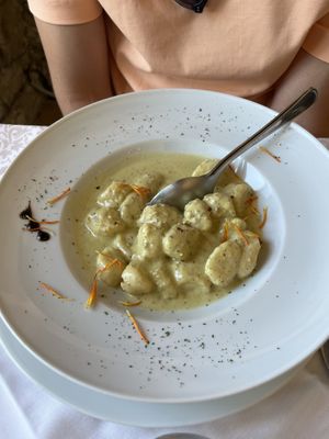 Pistachio gnocchi   at PiranArt Restaurant & Gelateria & Caffeteria in Piran