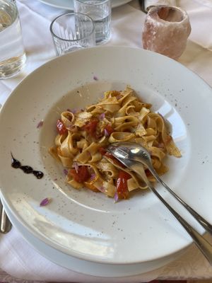 Pasta with tomato  at PiranArt Restaurant & Gelateria & Caffeteria in Piran