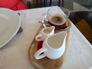 They gave us a jug of hot water so we could dilute to taste! at PiranArt Restaurant & Gelateria & Caffeteria in Piran