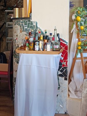 The condiment tray, filled to the brim with tasty oils, dressings and hot sauces! at PiranArt Restaurant & Gelateria & Caffeteria in Piran