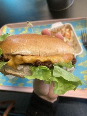 Flip n Dip burger (cheeseburger)  at Flip n Dip in Vienna