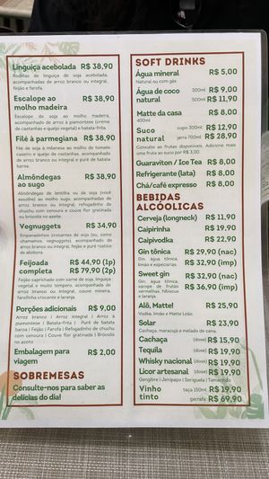 Menu (page 2)  at Só Verde - Botafogo in Rio De Janeiro