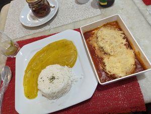 Parmegiana, arroz , e batata baroa at Só Verde - Botafogo in Rio De Janeiro