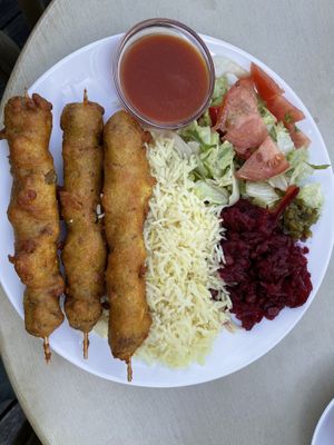 Soy chunks in batter  at Ganga - Panerių in Kaunas