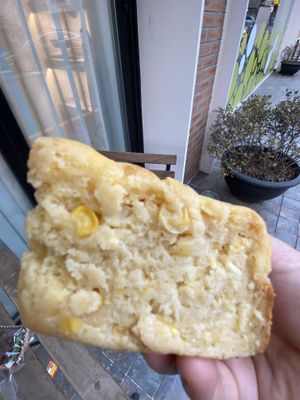 Corn cake!  at Miam-o Bread 미얌오브래드 in Seoul