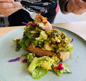 Smashed avo  at Kale Mary Vegan Cafe in Brunswick