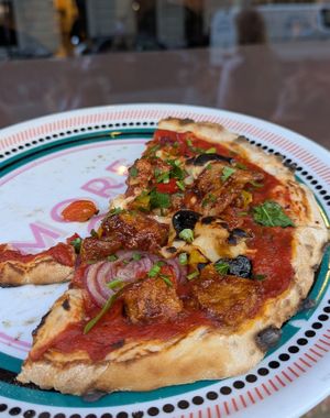 Got hungry, forgot to take a before photo 😅 at RAZZO Vegan Pizza Bar in Cologne