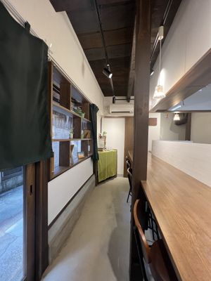Seats & counter  at Zirael Vegan Restaurant in Kyoto