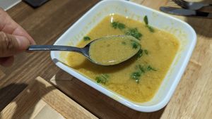 Soup at Zirael Vegan Restaurant in Kyoto