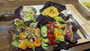 Daily plate at Zirael Vegan Restaurant in Kyoto