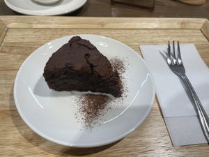 Chocolate brownie!  at Zirael Vegan Restaurant in Kyoto