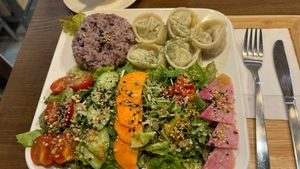 Dumplings  at Zirael Vegan Restaurant in Kyoto