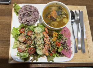 Zirael platter   at Zirael Vegan Restaurant in Kyoto