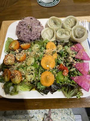 Dumpling menu  at Zirael Vegan Restaurant in Kyoto