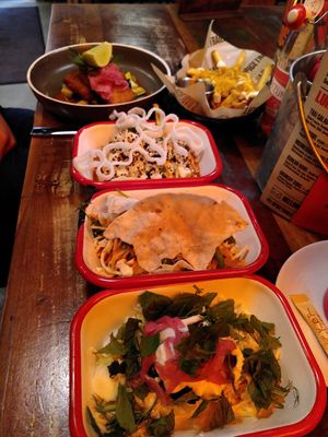 Try them all salad and tofu and chips at Spicetrails in Freiburg