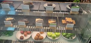 Fruits and desserts at Veganerie - Kingkeaw in Bangkok