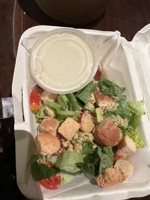 Side Caesar was so good.  Nice nooch parm on top  at Veganerie - Kingkeaw in Bangkok