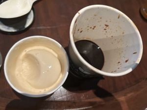 Affogato came separately to mix yourself   at Veganerie - Kingkeaw in Bangkok