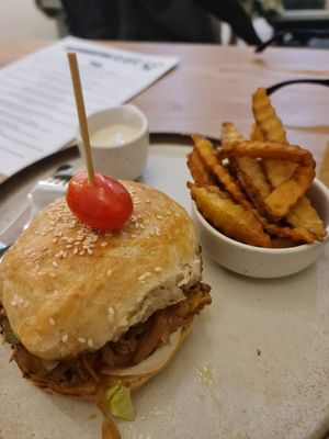 Mushroom Kebab Burger at Eat.Co in Bangkok