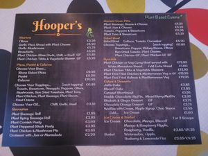 Hooper's Menu at Hooper's in Swansea