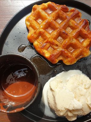 Waffels at Hooper's in Swansea