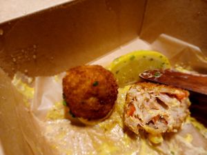 Crab cakes at Good Intentions in St Petersburg