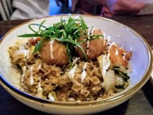 Kimchi fried rice at Good Intentions in St Petersburg