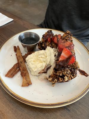 Chocolate babka stuffed French toast   at Good Intentions in St Petersburg