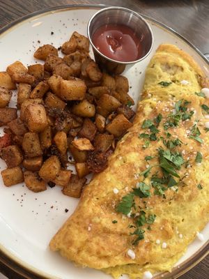 Another omelette   at Good Intentions in St Petersburg