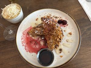 Vegan coffee cake blackberry French toast   at Good Intentions in St Petersburg