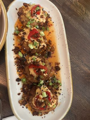 Crab cakes   at Good Intentions in St Petersburg