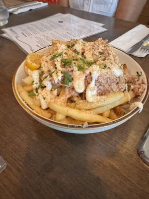 Crab fries  at Good Intentions in St Petersburg