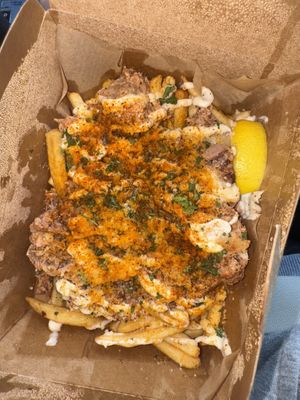 Crab fries   at Good Intentions in St Petersburg
