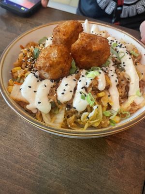 Kimchi fried rice  at Good Intentions in St Petersburg