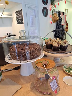 Vegan cakes at Zappa's in Totnes