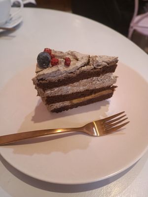 Chocolate cake at Liu Dessert in Vilnius