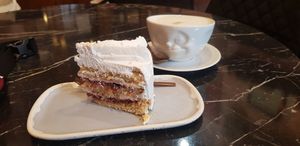 Coconut currant cake at Liu Dessert in Vilnius