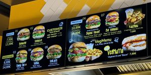 Burger menu.  at VINCENT - The Playce in Berlin