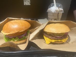 the chicken one is quite dense and tastes more like schnitzel so beware of that, also wasn’t a fan of the milkshake it made my stomach ache  at VINCENT - The Playce in Berlin