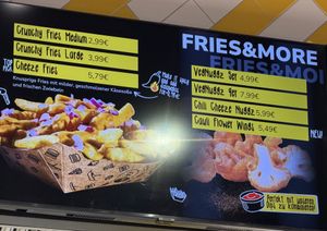 Menu Fries and more (Update  02/2026).  at VINCENT - The Playce in Berlin