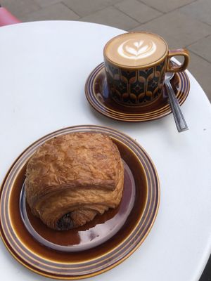 Pastry and coffee   at Third Culture in East London