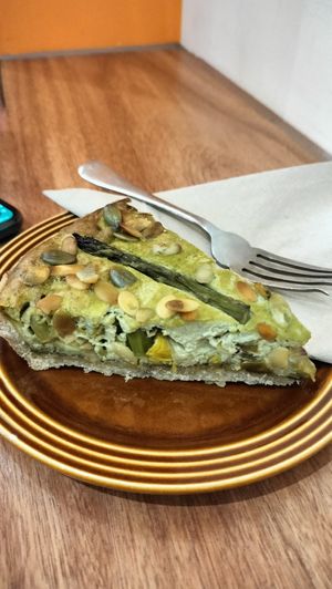 Vegan quiche at Third Culture in East London