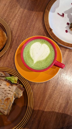 Matcha latte #Veganuary at Third Culture in East London