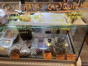 Frittata and quiche and sweets below!  at Third Culture in East London