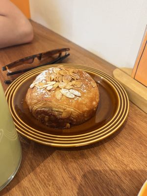almond croissant   at Third Culture in East London