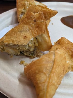 Samosa (vegan) at Madras Cafe in Appleton